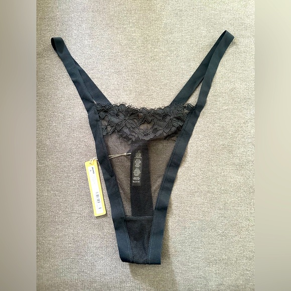 SKIMS Other - NWT SKIMS Femme Lace Butterfly Thong | Onyx | Sz. 3X